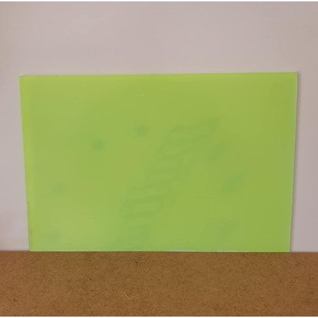 Placa Acrílico Verde Fluorescente 3mm