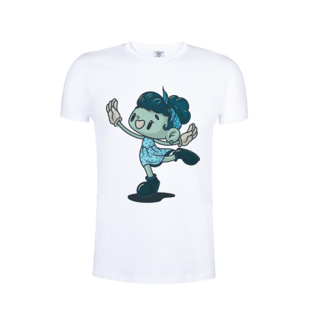 Tshirt Criança Cartoon Menina a Brincar